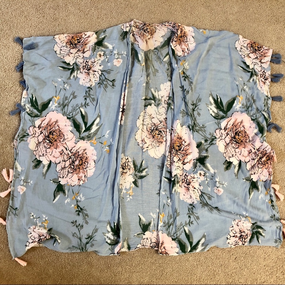 Floral Beach Cover Up Shawl